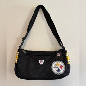 New Pittsburgh Steelers Messenger Shoulder Bag Tote Jersey Fabric Style NFL NWT